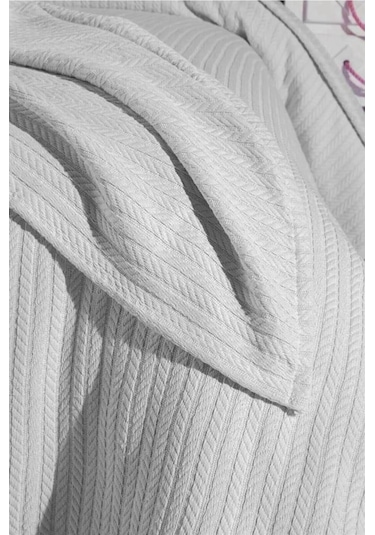 Mulberry Örgü Pike Tek Kişilik %100 Pamuk Yumuşak Dokulu 170x230