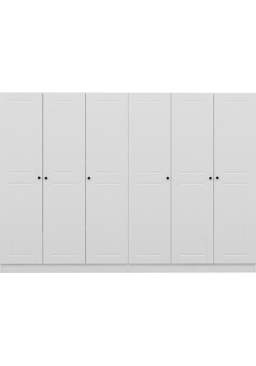 Kale 6 Mebran Kapaklı 4ç Dolap - Beyaz 190cm