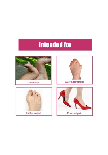 Hangfox Silikon Ayak Parmak Düzeltici - Aşırı Eğimi Ve Örtüşmeyi Giderir, Ayıran Ve Geliştirici Fonksiyonlu, Yıkama Yapılabilir, Tekrarlı Kullanım