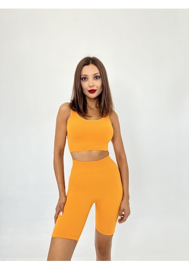 2500 Sporcu Şort Tayt-turuncu Resimdeki Renk