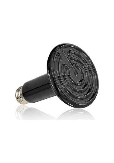 Ulzyvf Siyah Seramik Metal Reptil Isıtma Lambası, E27 Eu Fiş, 220v, 50w-200w, 10.5x7.5cm Siyah Siyah