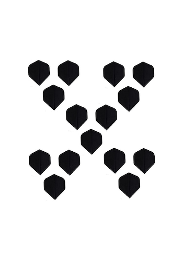 150 Micron 5 Set 15 Adet Dart Flight Flayt Siyah Pet Dartsan