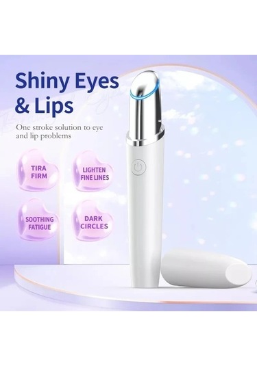 Beyaz Mini Elektrikli Titreşim Kırmızı Işık Terapi Yüz Göz Masaj Kalemi 5jz8ık Çok Renkli