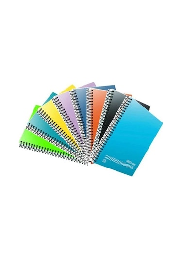 Gıpta Fresco Spiralli PP Kapak A4 80 Yaprak Okul Defteri 4 Kareli + 4 Çizgili 8'li Set