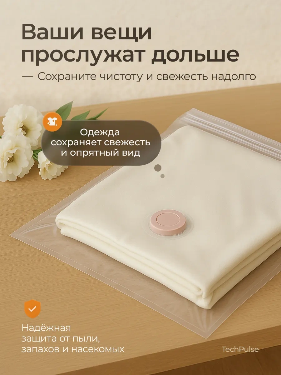 Techhouse Kıyafetler Ve Eşyalar İçin Vakumlu Torbalar 10 Adet 116833800