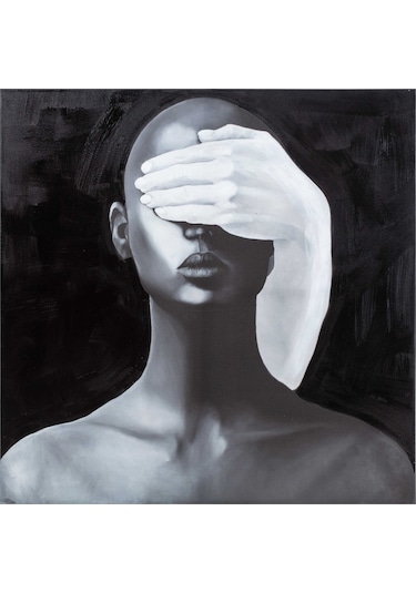 Abstract Women In Black Yağlı Boya Tablo 120x120cm