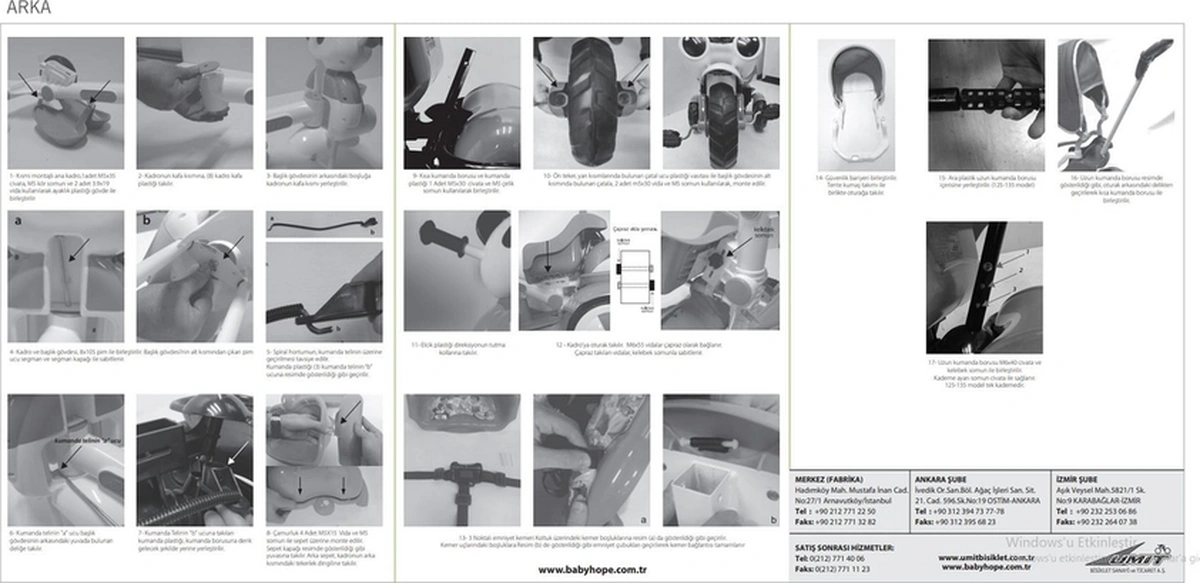 Toys 127 Panda Üç Tekerlekli Tenteli Ebeveyn Kontrollü Bisiklet Çocuk Bisikleti