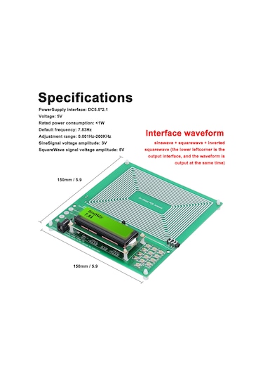 E25075 Ayarlanabilir 0.001hz-200khz 7.83hz Schumann Rezonans