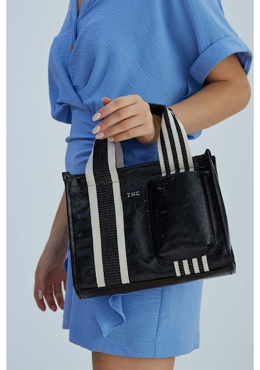 Tamer Tanca Kadın Vegan Siyah Rugan Omuz Çanta 1003 2000 Bn Canta Sk23/24 Sıyah Krsk Rgn Siyah