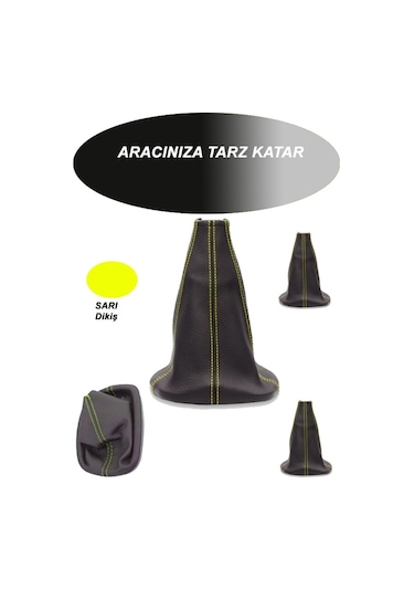 Fıat 500 Uyumlu Oto,araba Vites Körüğü Sarı Dikiş Lamborghini Aventador