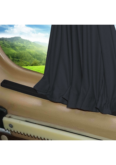 Pandami Citroen Berlingo 2.nesil 2008-2018 Uyumlu Füme Raylı Oto Perde Takımı