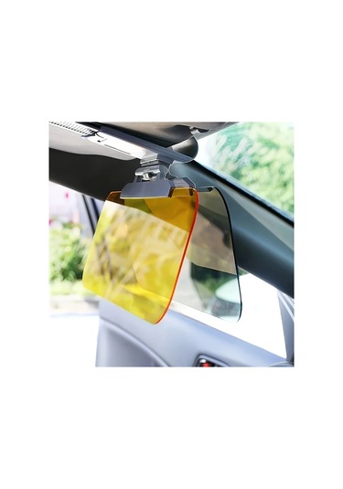 Dashanshop Gece Gündüz Sarı Siyah Anti-glare Araç Güneşlikliği - Uv Filtreli Emniyetli