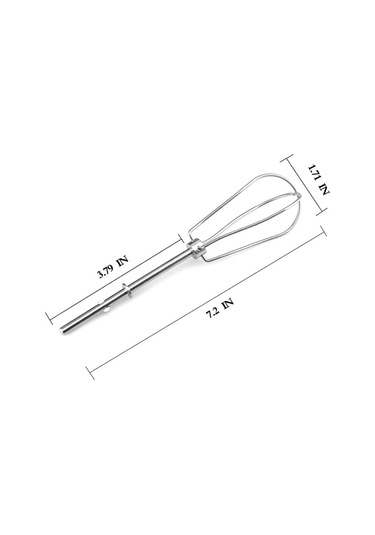 Skycity Kitchenaid Khm Serisi El Mikseri Aksesuarı - W10490648 Paslanmaz Çelik Çırpma Ucu 2 Adet - Yumurta, Krema Ve Hamur Çırpımı İçin Gümüş