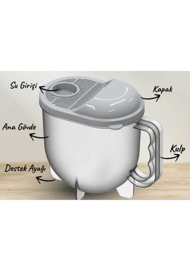 Tugomer Pirinç Süzgeci 1 Litre - Kulplu Bakliyat Yıkama Süzme