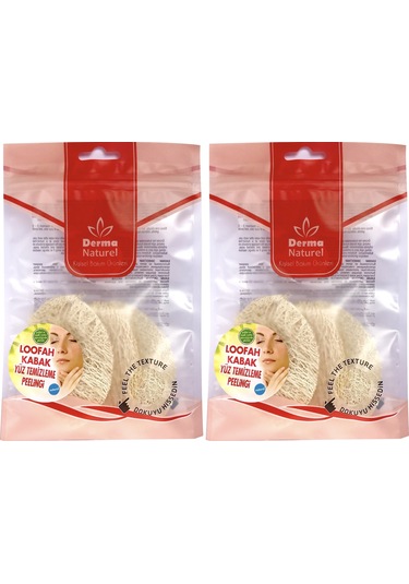 Derma Naturel Loofah Yüz Temizleme Peeling 2 Li Set