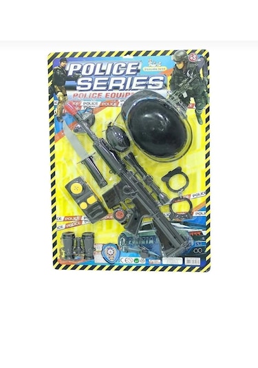 Oyuncak Kasklı Polis Set