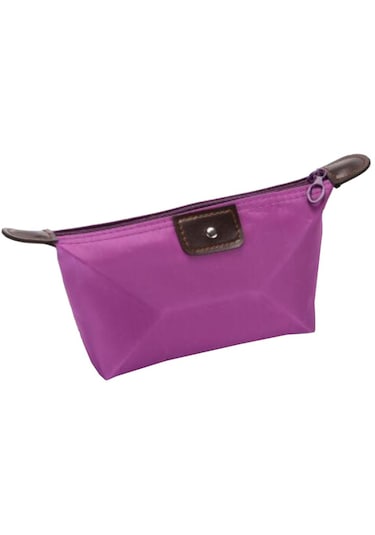 Suntek Makyaj Çantası Kalem Kutusu Kozmetik Seyahat Tuvalet Su Mor