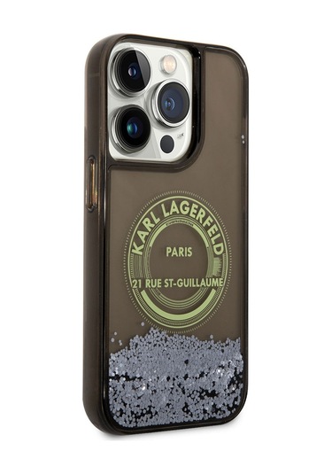 Apple Uyumlu iPhone 14 Pro Max  Kılıf Sıvılı Simli Rsg Dizayn Kapak