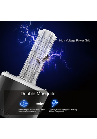 Xiyyadms Ev Ve Dış Mekan Usb Şarjlı Led Elektrik Şoklu Ateşleme Işığı - 360 Mor Işık, Gürültüsüz, Sağlıklı, Temizlenebilir Kapağı