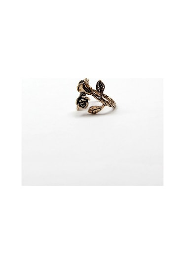 Ikili Gül Işlemeli Antik Eskitme Ayarlanabilir Kadın Yüzük Euy9 Sarı