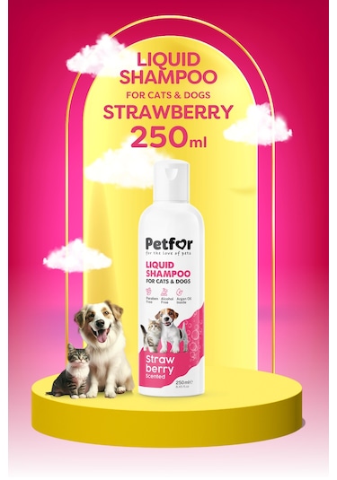 Kedi Ve Köpekler İçin Çilekli Şampuan 250 Ml