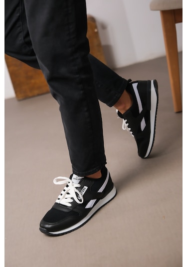 D0061 Günlük Ortopedik Garantili Unisex Sneaker Spor Ayakkabı Siyah