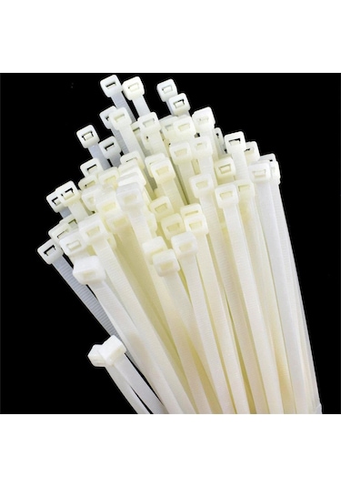 Master 505354 Plastik Kablo Bağı Cırt Kelepçe 3.6x200 Mm Beyaz 100 Adet