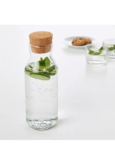 Sumuhome 365+ Mantar Kapaklı Sürahi Karaf Cam 0.5 Lt