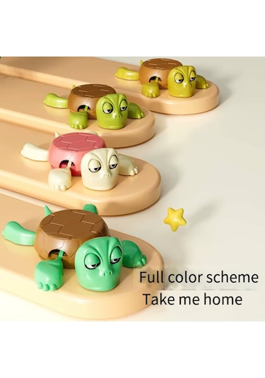 Dofolink Plastik Kap垫i Turtle Figürü - 3 Yaş Ve Üstü - 17.5x12.5x5 Cm - Kuru Mendil İle Temizlenir - Sarı Poşetli