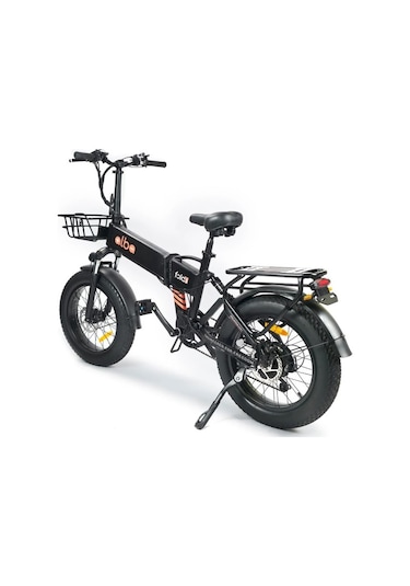 Alba Fold 3 Elektrikli Bisiklet 48w 15 Ah 480wh Büyük Batarya Kalın Lastik Gaz Kollu, 500watt Siyah