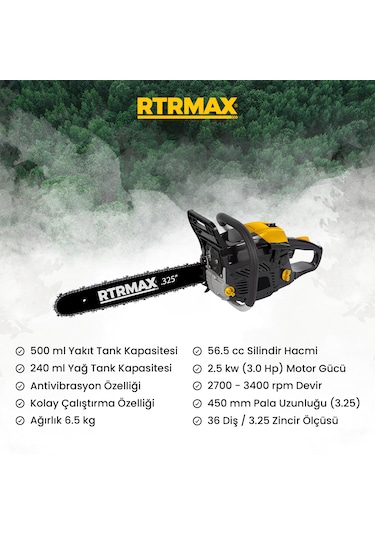 Rtrmax RTM-960 Benzinli Ağaç Motoru