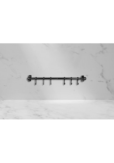 Metal Ergonomik Siyah Mutfak Ve Banyo Askısı Siyah