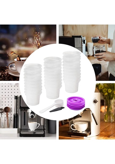 Suntek Mutfak Cafe Için 5 Adet Kapak Değiştirme Ile 50 Parça Kahve Filtre Bardaklar