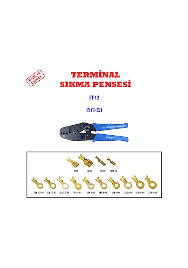 Gwest - Terminal Sıkma Pensesi Ft 12 - Yyt 12 - Gw 12