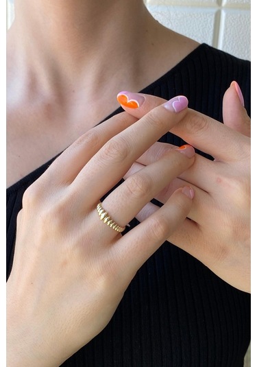 Zümrüt Sarraf 14 Ayar Yeşil Altın Kadın Suzme Burgu Yüzük 553891747