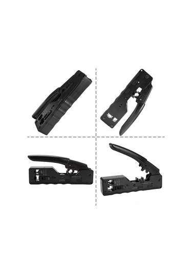 Samdoo "çok Fonksiyonlu Rj45 Rj11 Rj12 Konektör Sıkma Pensesi - Cat7, Cat6, Cat5 Uyumlu" Siyah