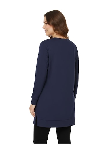 Caftan Kadın Sıfıryaka Önü Nakışlı Tunik Bgl-st05085 Antrasit