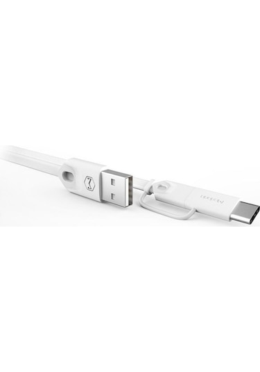 M-data 2in1 Type-c Micro Usb Şarj Data Kablosu Kırmızı
