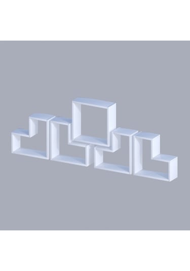 Decormet Elıtra Duvar Rafı Beyaz Çok Renkli