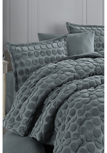 Nordqueen Wellsoft Jakarlı Çift Kişilik Uyku Seti Perle Gri