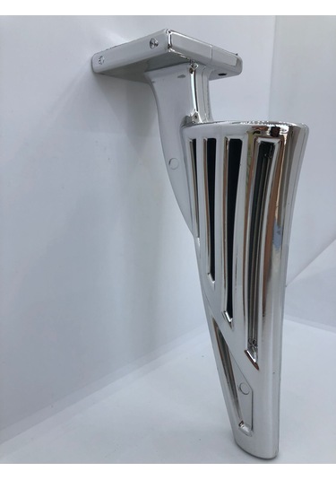 Plastik, 21 Cm Krom Kaplamalı Berjer, Mobilya Ayağı 4 Adet