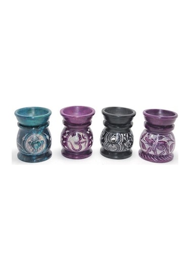 Obsidian Taşı Buhurdanlık Model 2 Renkli