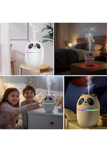 River World Oda Hava Nemlendirici Masaüstü Led Işıklı Figürü Sevimli Panda