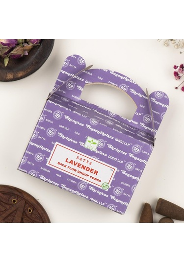 Satya Lavanta Aromalı Backflow Geri Akış Konik Tütsü