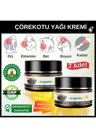 Organicsun Çörek Otu Yağlı Masaj Kremi 2 x 100 ML