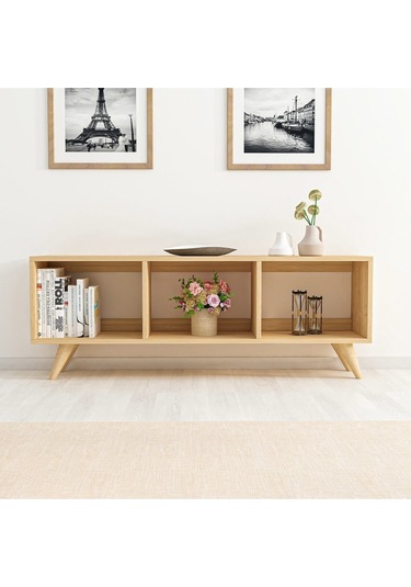 Tina Açık Raflı Tv Sehpası Safir Meşe Safir Meşe