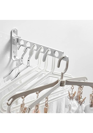 Duvara Monte Çamaşır Kurutma Askısı, 90 Dönebilen Duvara Monte Katlanabilir Çamaşır Askısı, Balkon, Banyo, Otel İçin Gümüş, 1 Diğer