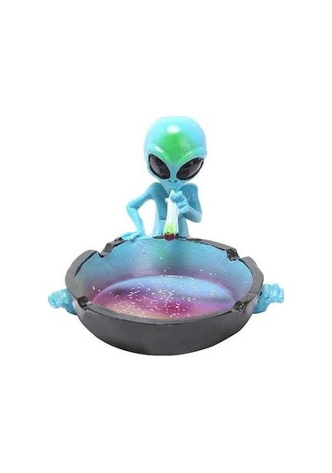 Ulzyvf Mavi Küllük, Reçine Sigara Sevimli Serin Dekoratif Aksesuar, Sigara Tablası El-boyalı Ev Fantezi