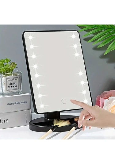 Işıklı Makyaj Aynası, Kare Pil Kullanımı Güzellik Aynası, Çok Renkli
