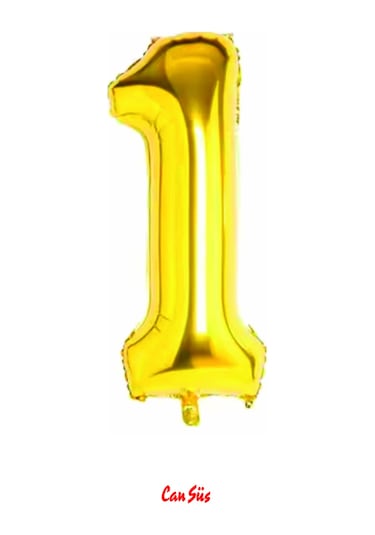 Folyo Rakam Balon Gold 100cm 40inç 1
